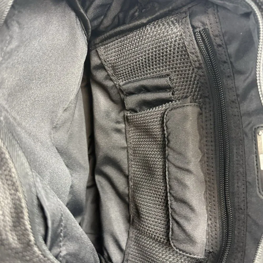 TUMI Black Ballistic Nylon Expandable Messenger Briefcase Shoulder Bag